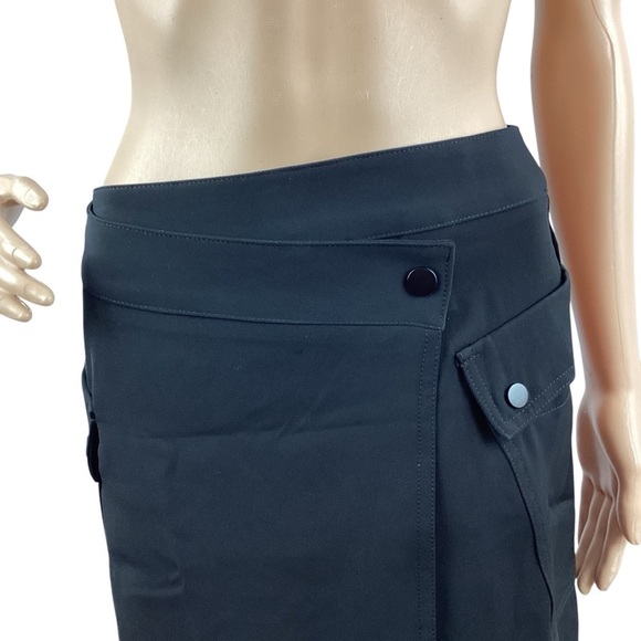 Bishop + Young Military Wrap Skirt Size M Black - Picture 2 of 7